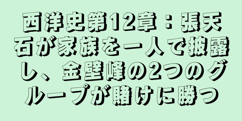 西洋史第12章：張天石が家族を一人で披露し、金壁峰の2つのグループが賭けに勝つ