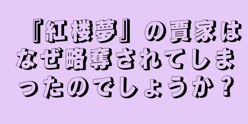 『紅楼夢』の賈家はなぜ略奪されてしまったのでしょうか？