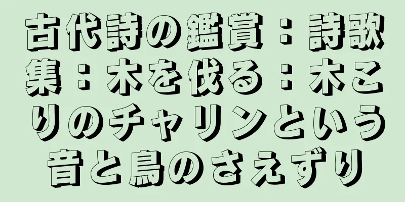 古代詩の鑑賞：詩歌集：木を伐る：木こりのチャリンという音と鳥のさえずり