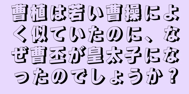 曹植は若い曹操によく似ていたのに、なぜ曹丕が皇太子になったのでしょうか？