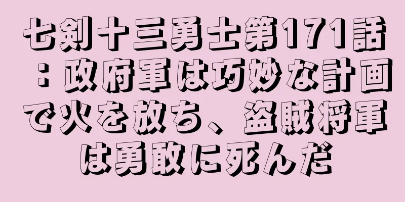 七剣十三勇士第171話：政府軍は巧妙な計画で火を放ち、盗賊将軍は勇敢に死んだ