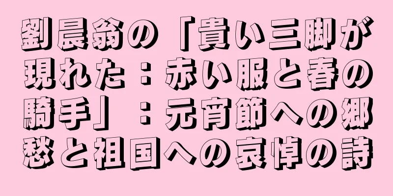 劉晨翁の「貴い三脚が現れた：赤い服と春の騎手」：元宵節への郷愁と祖国への哀悼の詩