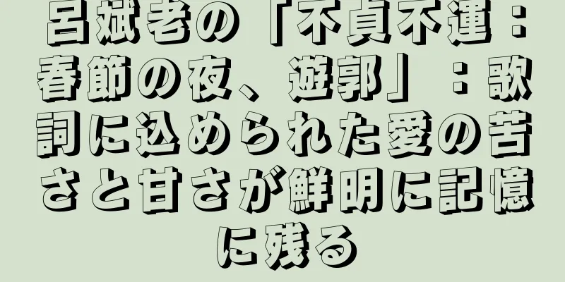 呂斌老の「不貞不運：春節の夜、遊郭」：歌詞に込められた愛の苦さと甘さが鮮明に記憶に残る