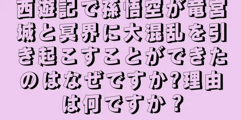 西遊記で孫悟空が竜宮城と冥界に大混乱を引き起こすことができたのはなぜですか?理由は何ですか？