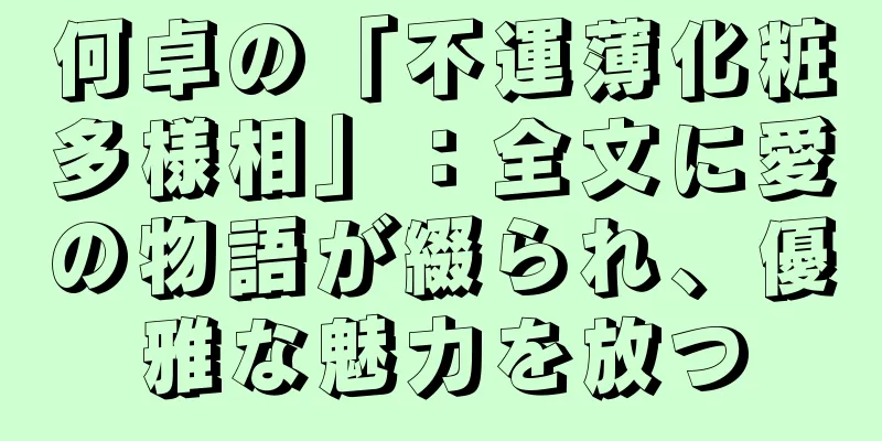 何卓の「不運薄化粧多様相」：全文に愛の物語が綴られ、優雅な魅力を放つ