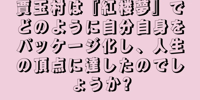 賈玉村は『紅楼夢』でどのように自分自身をパッケージ化し、人生の頂点に達したのでしょうか?
