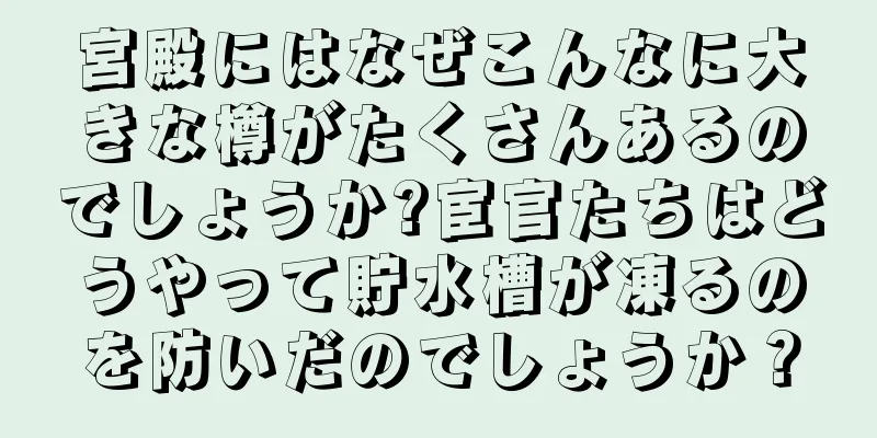 宮殿にはなぜこんなに大きな樽がたくさんあるのでしょうか?宦官たちはどうやって貯水槽が凍るのを防いだのでしょうか？
