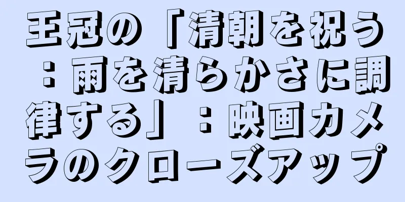王冠の「清朝を祝う：雨を清らかさに調律する」：映画カメラのクローズアップ