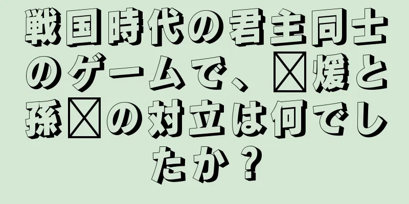 戦国時代の君主同士のゲームで、龐煖と孫臏の対立は何でしたか？