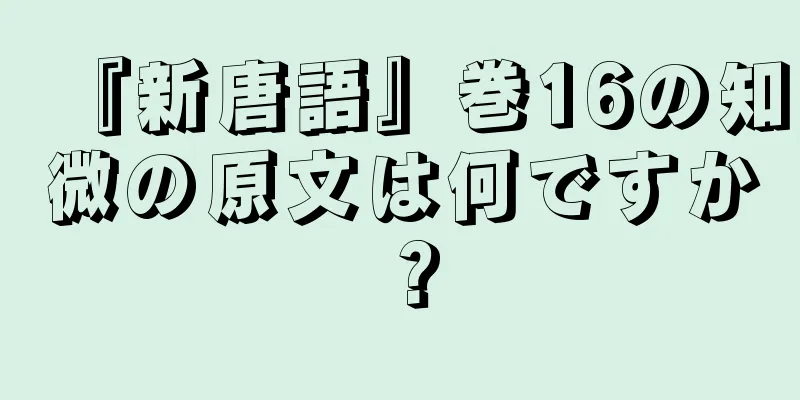 『新唐語』巻16の知微の原文は何ですか？