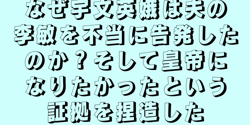 なぜ宇文英娥は夫の李敏を不当に告発したのか？そして皇帝になりたかったという証拠を捏造した