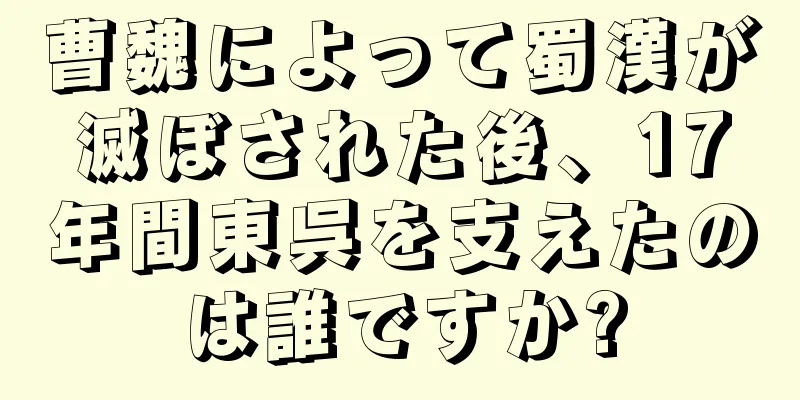 曹魏によって蜀漢が滅ぼされた後、17年間東呉を支えたのは誰ですか?