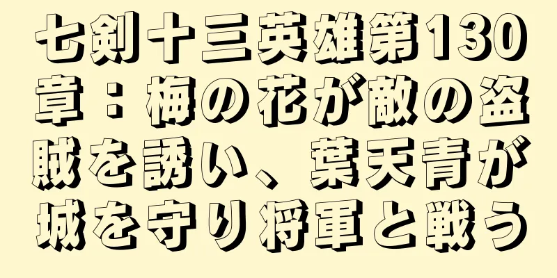 七剣十三英雄第130章：梅の花が敵の盗賊を誘い、葉天青が城を守り将軍と戦う