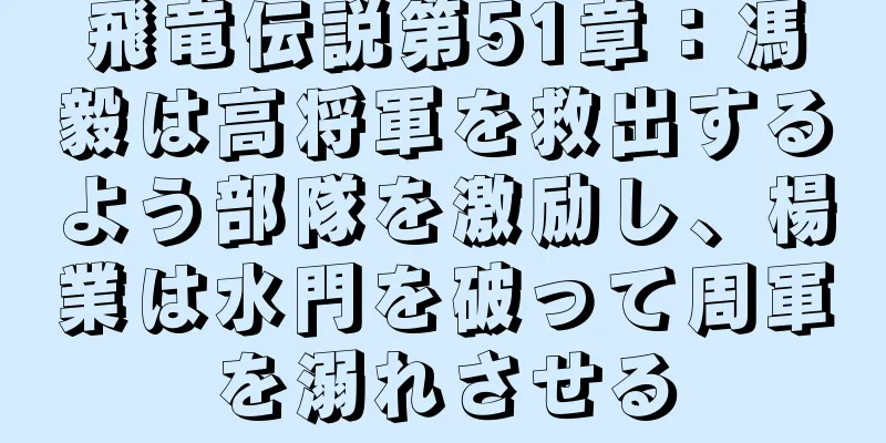 飛竜伝説第51章：馮毅は高将軍を救出するよう部隊を激励し、楊業は水門を破って周軍を溺れさせる