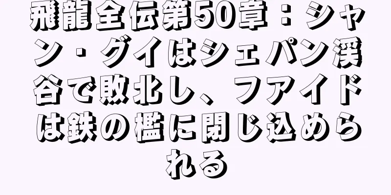 飛龍全伝第50章：シャン・グイはシェパン渓谷で敗北し、フアイドは鉄の檻に閉じ込められる