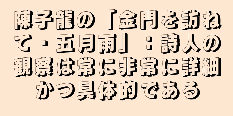 陳子龍の「金門を訪ねて・五月雨」：詩人の観察は常に非常に詳細かつ具体的である