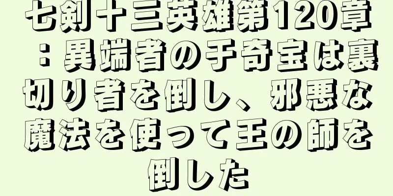 七剣十三英雄第120章：異端者の于奇宝は裏切り者を倒し、邪悪な魔法を使って王の師を倒した