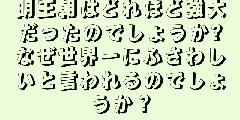 明王朝はどれほど強大だったのでしょうか?なぜ世界一にふさわしいと言われるのでしょうか？