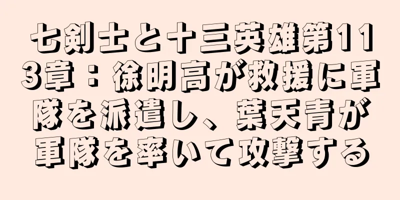 七剣士と十三英雄第113章：徐明高が救援に軍隊を派遣し、葉天青が軍隊を率いて攻撃する