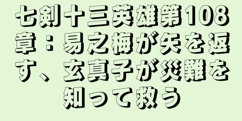 七剣十三英雄第108章：易之梅が矢を返す、玄真子が災難を知って救う