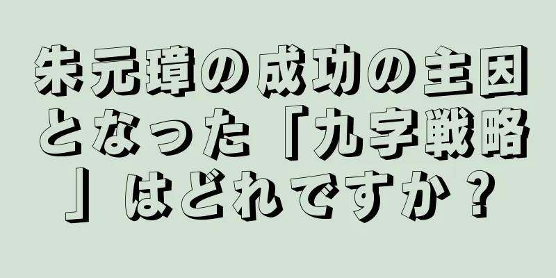 朱元璋の成功の主因となった「九字戦略」はどれですか？