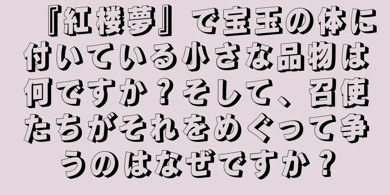 『紅楼夢』で宝玉の体に付いている小さな品物は何ですか？そして、召使たちがそれをめぐって争うのはなぜですか？