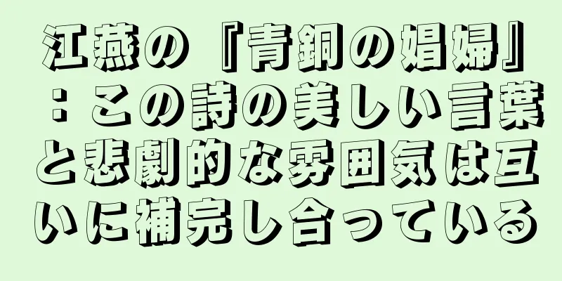 江燕の『青銅の娼婦』：この詩の美しい言葉と悲劇的な雰囲気は互いに補完し合っている