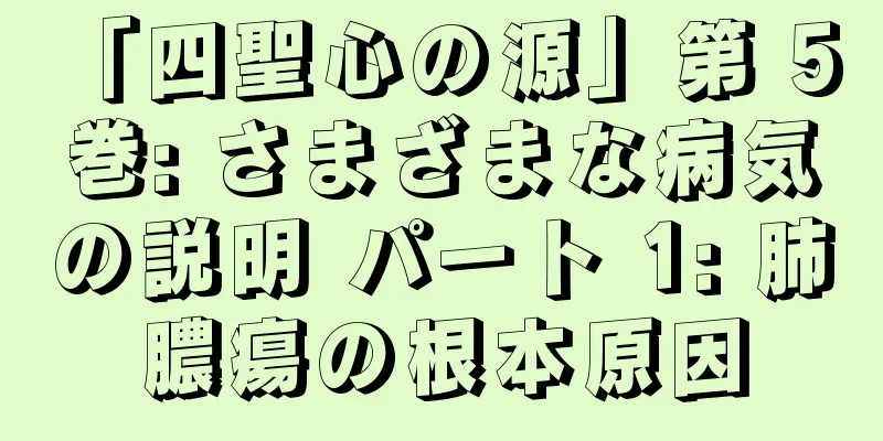 「四聖心の源」第 5 巻: さまざまな病気の説明 パート 1: 肺膿瘍の根本原因