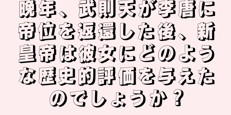晩年、武則天が李唐に帝位を返還した後、新皇帝は彼女にどのような歴史的評価を与えたのでしょうか？