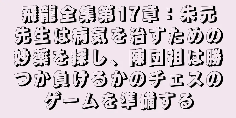 飛龍全集第17章：朱元先生は病気を治すための妙薬を探し、陳団祖は勝つか負けるかのチェスのゲームを準備する
