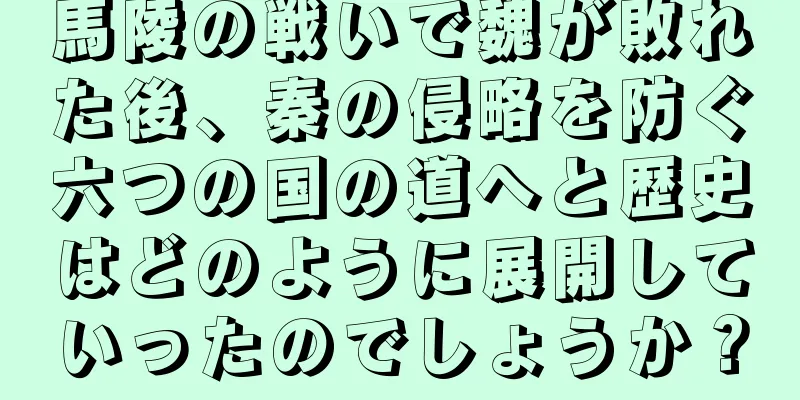 馬陵の戦いで魏が敗れた後、秦の侵略を防ぐ六つの国の道へと歴史はどのように展開していったのでしょうか？