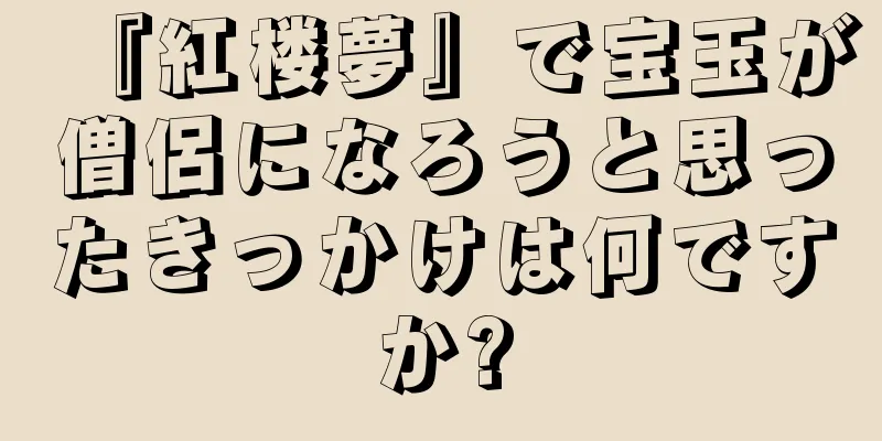 『紅楼夢』で宝玉が僧侶になろうと思ったきっかけは何ですか?