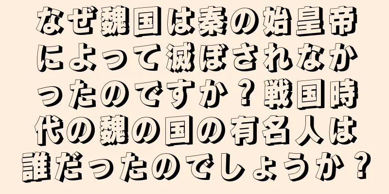 なぜ魏国は秦の始皇帝によって滅ぼされなかったのですか？戦国時代の魏の国の有名人は誰だったのでしょうか？