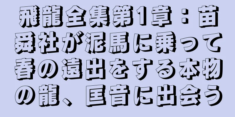 飛龍全集第1章：苗舜社が泥馬に乗って春の遠出をする本物の龍、匡音に出会う