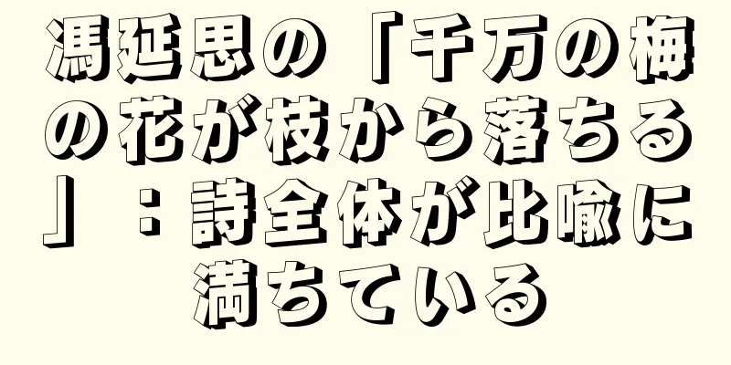 馮延思の「千万の梅の花が枝から落ちる」：詩全体が比喩に満ちている