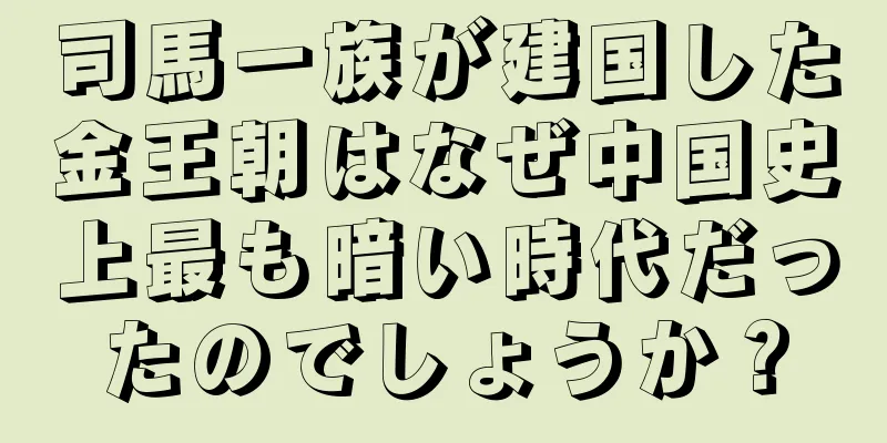 司馬一族が建国した金王朝はなぜ中国史上最も暗い時代だったのでしょうか？