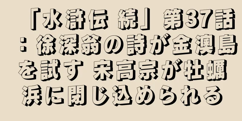 「水滸伝 続」第37話：徐深翁の詩が金澳島を試す 宋高宗が牡蠣浜に閉じ込められる