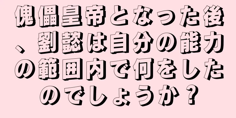 傀儡皇帝となった後、劉懿は自分の能力の範囲内で何をしたのでしょうか？