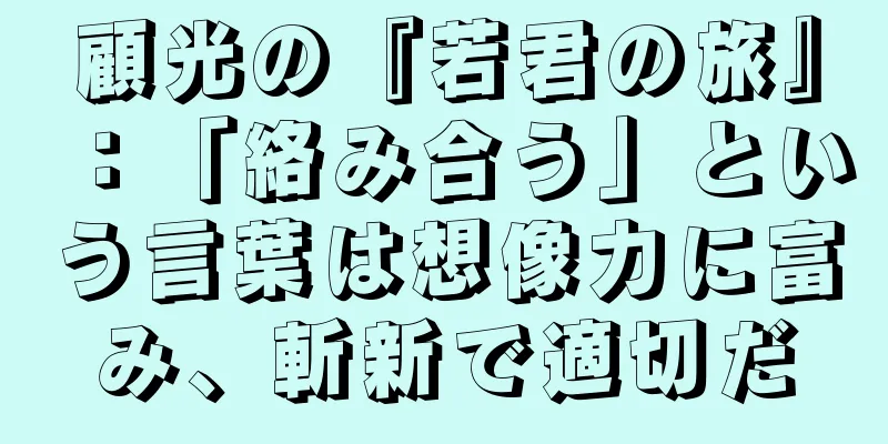 顧光の『若君の旅』：「絡み合う」という言葉は想像力に富み、斬新で適切だ
