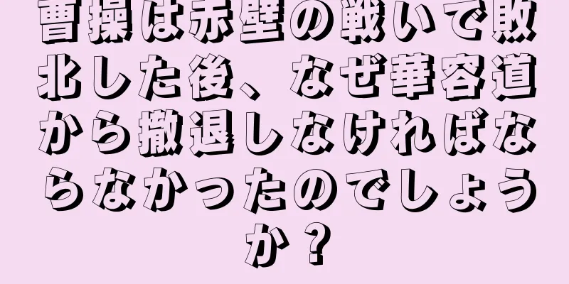 曹操は赤壁の戦いで敗北した後、なぜ華容道から撤退しなければならなかったのでしょうか？