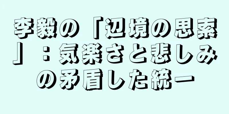 李毅の「辺境の思索」：気楽さと悲しみの矛盾した統一