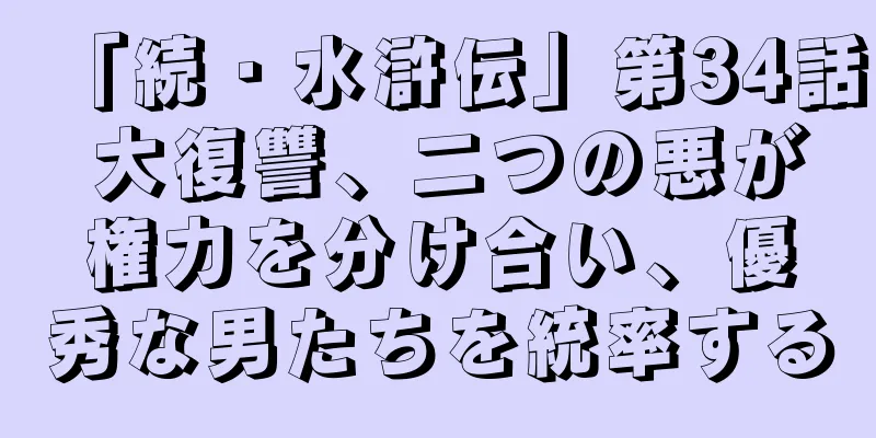 「続・水滸伝」第34話 大復讐、二つの悪が権力を分け合い、優秀な男たちを統率する