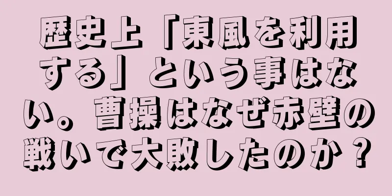 歴史上「東風を利用する」という事はない。曹操はなぜ赤壁の戦いで大敗したのか？