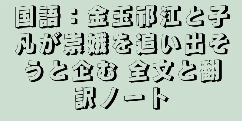 国語：金玉祁江と子凡が崇娥を追い出そうと企む 全文と翻訳ノート