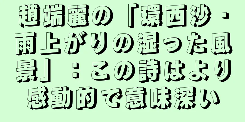 趙端麗の「環西沙・雨上がりの湿った風景」：この詩はより感動的で意味深い