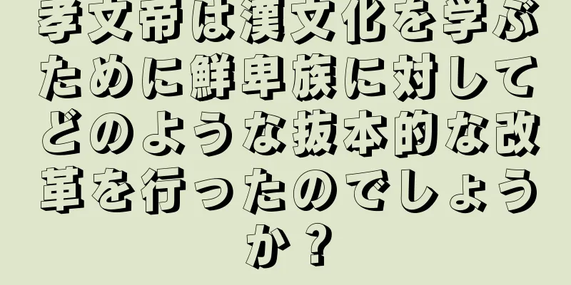 孝文帝は漢文化を学ぶために鮮卑族に対してどのような抜本的な改革を行ったのでしょうか？