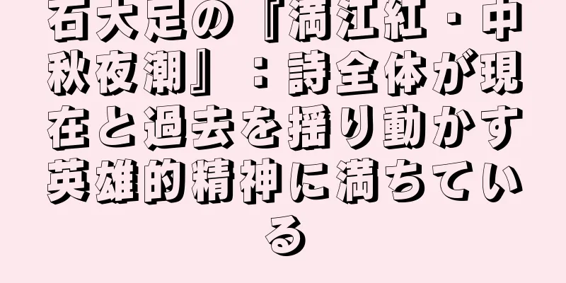 石大足の『満江紅・中秋夜潮』：詩全体が現在と過去を揺り動かす英雄的精神に満ちている