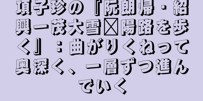 項子珍の『阮朗帰・紹興一茂大雪鄱陽路を歩く』：曲がりくねって奥深く、一層ずつ進んでいく