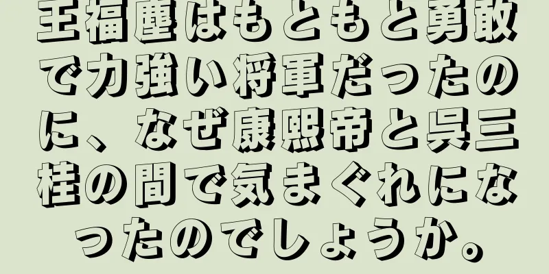 王福塵はもともと勇敢で力強い将軍だったのに、なぜ康熙帝と呉三桂の間で気まぐれになったのでしょうか。