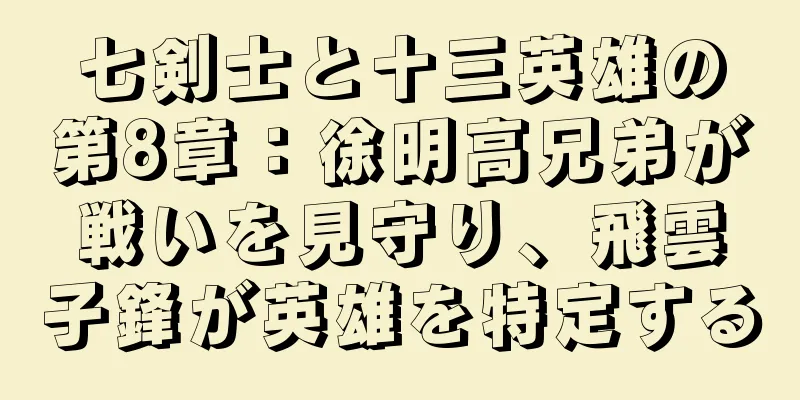 七剣士と十三英雄の第8章：徐明高兄弟が戦いを見守り、飛雲子鋒が英雄を特定する